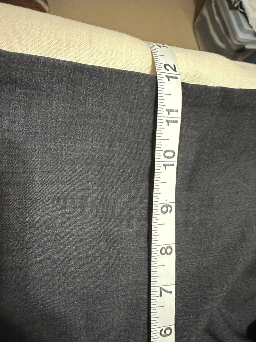Talbots Women's Gray Straight-Leg Trousers, Side Zipper Entry. Size 16. - Picture 11 of 12